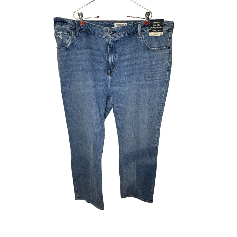 Abercrombie&Fitch Women's Jeans 90's Relaxed High Rise Denim Blue Sz. 36/22L NWT